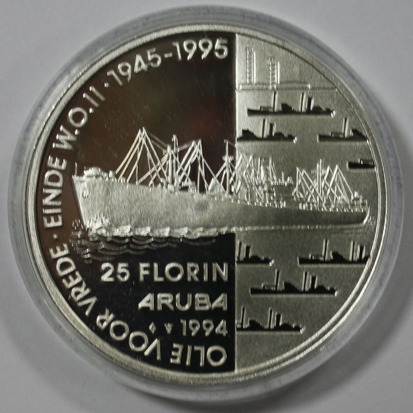 ТСЖ монета аруба 5 флоринов 2007 года дельфины поняла