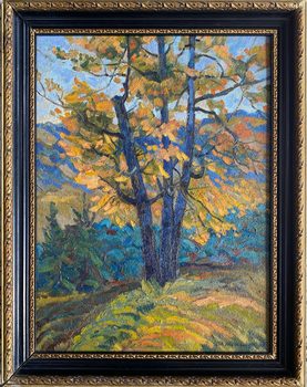 Картина. Маняжин. Клены. Масло 1995 год